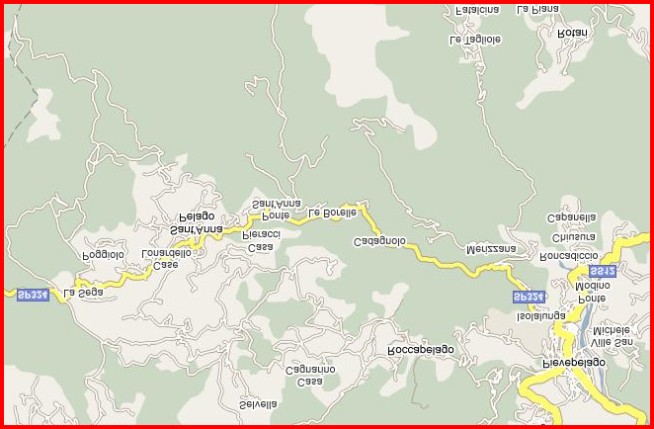 Mappa geografica zona di S.Annapelago (Mo)